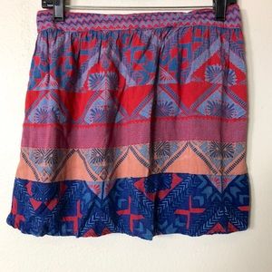 Angie Boho Aztec Print Lightweight Skirt Size XL